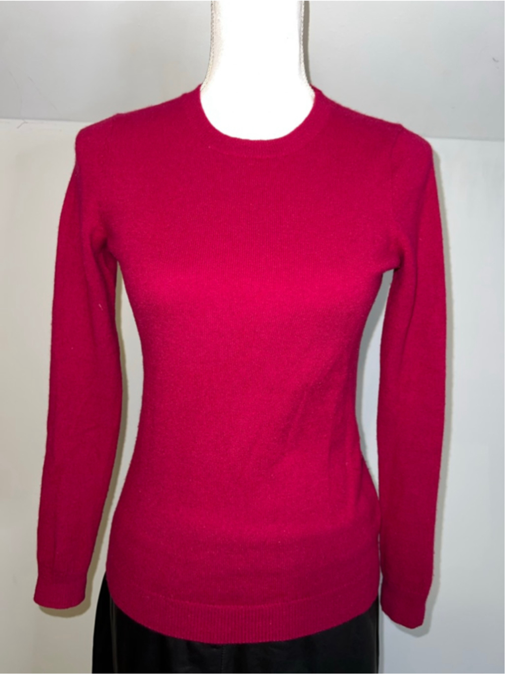 Women's Talbots Red Petite Crew Neck Cashmere Sweater